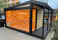 Sauna Spa Dinding Garam Himalaya Modern yang Dapat Disesuaikan, Terbuat dari Kayu Solid dengan Uap Basah dan Panel Kontrol untuk Relaksasi