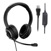Casque de centre d'appels USB avec microphone antibruit, casque PC pour réunion en ligne, apprentissage des enfants