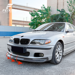 Для BMW 3 серии E46 <span class=keywords><strong>M</strong></span> Sport 1998-2005: Агрессивный передний сплиттер-спойлер на бампер, карбон, глянцевый черный, АБС, FEIXIAN - Product Image 4