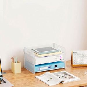 Paper Letter <b>Tray</b> with Handle 3 Tier Metal Mesh Desk <b>File</b> Organizer A4 Paper Filing <b>Trays</b>, Desk Tidy Magazine Document Holder - Product Image 6
