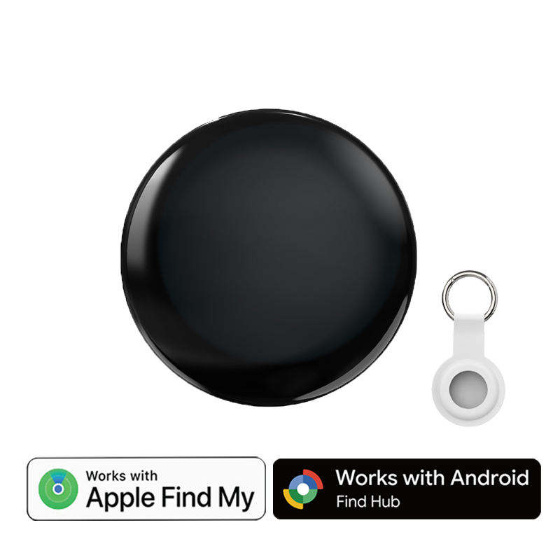 Porte-clés noir avec silicone blanc