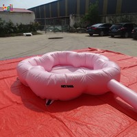 Piscine à balles gonflable colorée pour l'intérieur et l'extérieur, sur le thème des fleurs, pour les fêtes de mariage