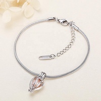 Ensemble de bracelets en perles d'huître Wish en gros, huître en conserve avec bracelet serpent en acier inoxydable et kit de pendentif