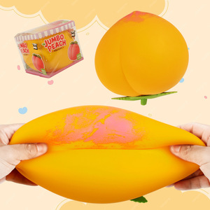 Juguete de peluche con forma de melocotón gigante, muy vendido, juguete suave de TPR para aliviar el estrés, juguete sensorial - Product Image 1