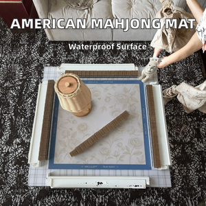 Tapete de mesa de mahjong americano, alfombrilla de microfibra para juegos, portátil, antideslizante, impermeable, plegable para entretenimiento en el hogar - Product Image 2