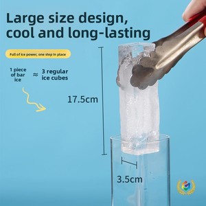 Bac à glaçons en silicone moderne et minimaliste avec couvercle pour whisky, glaçons longs, libération rapide, nettoyage facile, usage domestique et commercial - Product Image 3