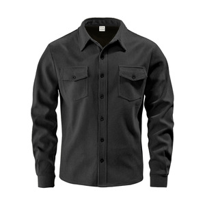 เสื้อเชิ้ตแขนยาวผ้าลูกฟูกสำหรับผู้ชาย มีกระเป๋า ป้องกันรอยยับ ทรงลำลอง ชายเสื้อโค้ง ปกเสื้อติดกระดุม ไซส์ M - Product Image 6