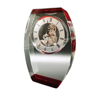 Vente en gros Horloge en cristal tendance Horloge en cristal Cadeau de mariage Horloge en cristal souvenir