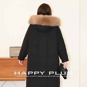 Abrigo Largo de Plumón para Mujer Runqi con Cuello de Piel, Corte Holgado, Resistente al Viento, Talla Grande, Chaqueta de Invierno, Peso de Plumón 250g-300g - Product Image 5