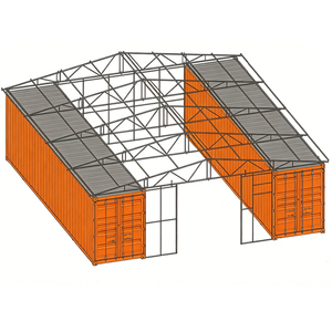 Custom Industrial Storage <b>Tent</b> Sturdy UV Resistant Waterproof Warehouse Container Shelter <b>Tent</b> Color steel tile container roof - Product Image 1