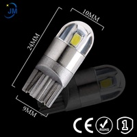 Lmetjm — accessoire de voiture automobile, ampoules led blanches, T10, W5W, 12v, 2 lampes SMD 3030