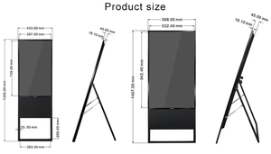 Support d'exposition avec écran LCD de 49, 55, 65 et 86 pouces, panneau publicitaire autoportant - Product Image 2