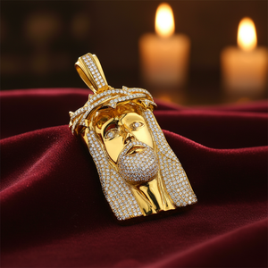 10K สีเหลืองทอง2.00TCW เพชรพระเยซูคริสต์ผู้ชายจี้ - Product Image 3