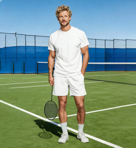 Ensemble <span class=keywords><strong>T</strong></span>-<span class=keywords><strong>shirt</strong></span> <span class=keywords><strong>et</strong></span> short en coton uni pour homme, couleur unie, 2 pièces, tenue décontractée d'é<span class=keywords><strong>t</strong></span>é, respirant, vêtements de détente – Collection 2026 à succès - Product Image 2