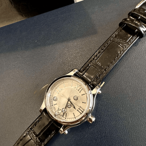 Reloj de Cuarzo Analógico Redondo con Correa de Cuero con Patrón de Cocodrilo, Esfera de Cristal, Elegante Reloj de Pulsera para Mujer, Uso Diario y de Negocios - Product Image 5