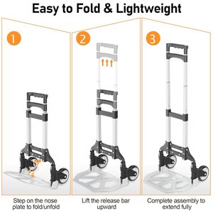 Katlanır el kamyon alüminyum taşınabilir <span class=keywords><strong>Dolly</strong></span> sepeti teleskopik saplı Bungee kordon kompakt hafif katlanabilir alışveriş sepeti - Product Image 4