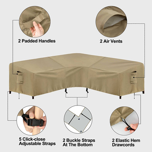 <span class=keywords><strong>Housse</strong></span> de protection <span class=keywords><strong>pour</strong></span> canapé d'angle de jardin en tissu Oxford, <span class=keywords><strong>pour</strong></span> mobilier d'extérieur - Product Image 1