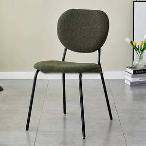 Wholesale Cream White Living Room Backchair Milk Tea Shop Cafe Velvet Home <b>Restaurant</b> Dining <b>Chair</b> - Product Image 4