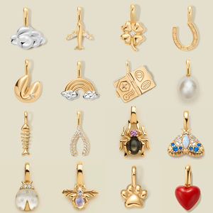 Collana Manna in Acciaio Inossidabile con Charm Vintage a Forma di Fiore, Farfalla, Cuore, MAMA e Alfabeto per la Creazione di Gioielli - Product Image 2