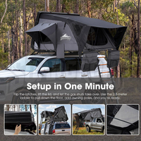 Tente de toit Soar ultra-fine en ABS rigide, légère, pour 4 personnes, camping familial, fenêtre pour observer les étoiles, port de charge USB, toile