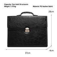 Bas quantité minimale de commande Ultra-grande capacité porte-ciseaux à cheveux pliable étuis en cuir PU sac à outils de coiffeur avec 30 poches pour cisailles de Salon