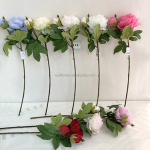 LO-320 <span class=keywords><strong>precio</strong></span> de fábrica al por mayor Flor de peonía decorativa 65cm tallo único peonías artificiales de seda de 2 cabezas para decoración del hogar de la boda - Product Image 6