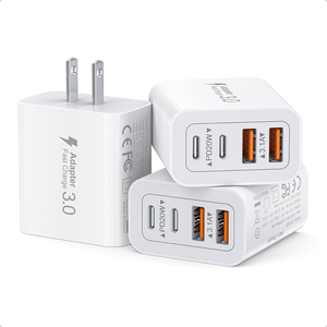 <span class=keywords><strong>Chargeur</strong></span> mural USB C, <span class=keywords><strong>chargeur</strong></span> USB C <span class=keywords><strong>rapide</strong></span> 40W, adaptateur secteur mural 4 ports PD+QC, <span class=keywords><strong>chargeur</strong></span> multiport type C pour <span class=keywords><strong>iPhone</strong></span> 16 - Product Image 1
