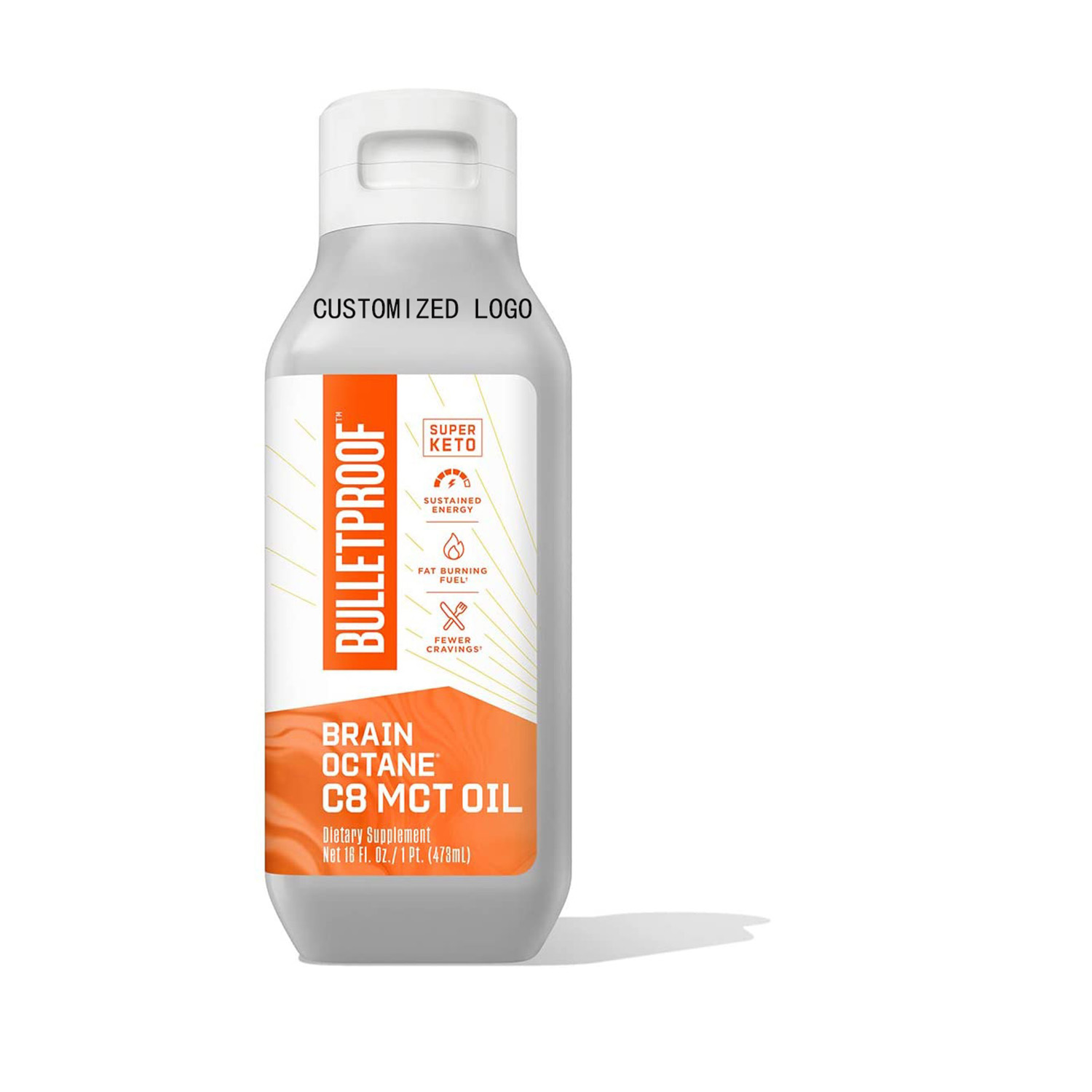 C8 MCT масло из кокосовых орехов без ГМО 14 г MCTs 16 жидких унций пуленепробиваемая добавка Keto для устойчивой энергии