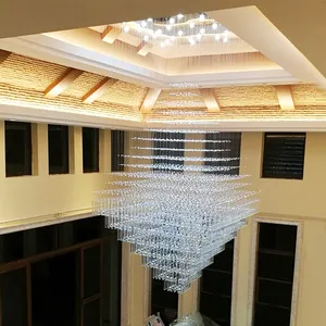 Benutzer definierte Kronleuchter Licht Hotel Lobby Große Luxus Kristall Kronleuchter China Pendel leuchte Kronleuchter Modern