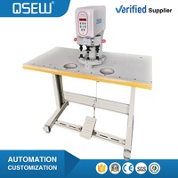 Machine à coudre électrique QS-818DB-3 à trois têtes tout-en-un pour la pose de boutons-pression, de œillets et de fixations