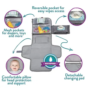 BSCI 공장 퀼트 접이식 여행 소프트 패딩 엄마 아기 출산 메이트 기저귀 기저귀 교환 패드