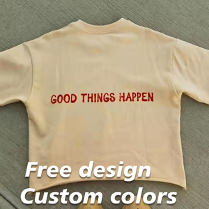 T-shirt Oversize Boxy Cropped da Uomo in French Terry di Cotone Pesante 100% Personalizzabile, Stampa Serigrafica, Design Vuoto, per Sport e <span class=keywords><strong>Palestra</strong></span> - Product Image 3