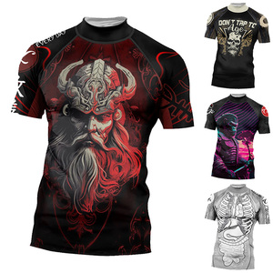 <span class=keywords><strong>โค</strong></span>ดี้เสื้อเชิ้ตผ้าสองชั้นแบบแห้งเร็วสำหรับผู้ชายผ้า14% ใยสังเคราะห์ยืดได้4ทิศทางแบบยืดได้86% กันผื่น MMA BJJ - Product Image 2