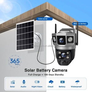 V380 Pro Dual Lens AOV Solar Powered Security <b>Camera</b> Wireless Battery Powered Network Black Light 8MP Dual Lens Solar 4G <b>Camera</b> - Product Image 4