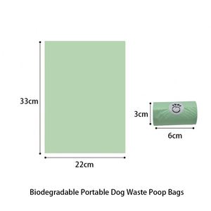 Eco-friendly Custom Printed PLA PBAT Fully <b>Compostable</b> Disposable Pet Poop <b>Bag</b> Biodegradable Cornstarch Dog Waste <b>Bags</b> Handle - Product Image 3