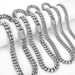 الجملة المختنق 18k الذهب مكتنزة ميامي سلسلة 10 مللي متر ميامي الكوبية سلسلة قلادة مخصص الذهب الكوبي ربط سلسلة 14k الذهب الماس قفل - Product Image 2