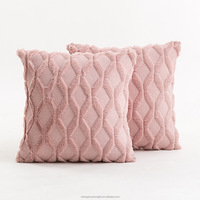 Faux laine jeter oreiller couvre 20x20 pouces décoratif ferme velours canapé taie d'oreiller doux peluche carré coussin taie d'oreiller
