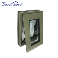 Pas cher vert série commerciale SPA100 USA/Australie Style manuel fenêtre à manivelle Double verre auvent fenêtre pour les maisons de location