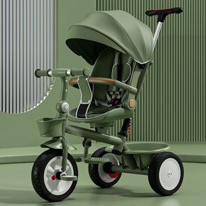 Tricycle de paysage élevé pour enfants bébé vélo avec <span class=keywords><strong>3</strong></span> <span class=keywords><strong>roues</strong></span> auvent en plastique poussette peut rouler sur se coucher multi-fonctionnalité - Product Image 2