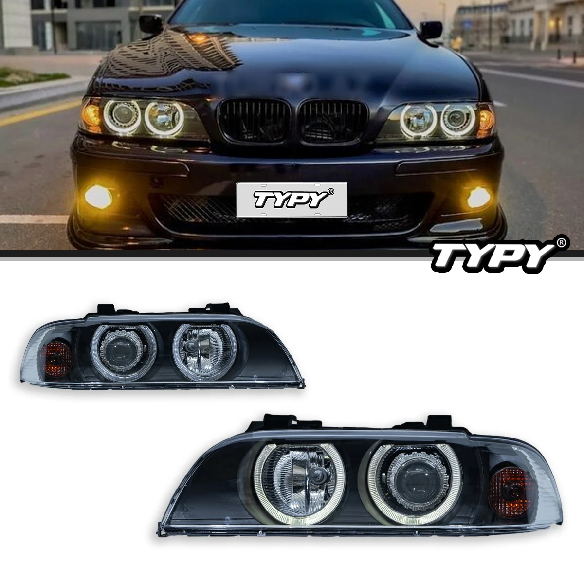 bmw E 39 ヘッドライト右左 BMW 5シリーズ E39 中古ヘッドライト左右 5
