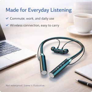 Neckband Wireless Earbuds Sports Bluetooth Headphones Lightweight In-Ear Stereo <strong>with</strong> <strong>Mic</strong> - Product Image 6