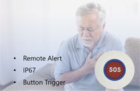 Botones de Pánico Inteligentes BLE, Llamada Telefónica Móvil, Botón de Emergencia Bluetooth SoS para Alarmas Inalámbricas