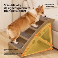 Escalier pour animaux de compagnie, lit pour chien, marchepieds antidérapants, marches pliables, installation facile, canapé pour petit chien, chien âgé, lit d'appoint