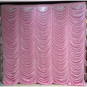 Telón de Fondo con Diseño de Ondas Oceánicas, Pantalla Decorativa para Escenarios, Cortina en Forma de Cola de Pez con Base para Eventos y Bodas - Product Image 1