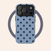 Coque de téléphone portable magnétique à pois de dessin animé Wave Point pour 16/17 Pro Max, design détachable deux-en-un, qualité militaire