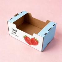 Caja de Cartón Corrugado para Frutas y Verduras con Impresión de Tinta de Soya, para Empacar Fresas, Manzanas y Piñas, en Oferta