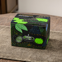 Vente en gros RTS : Caddy à matcha en céramique personnalisé, en porcelaine, avec logo, noir, style Japandi, pour cérémonie du thé japonaise, écologique