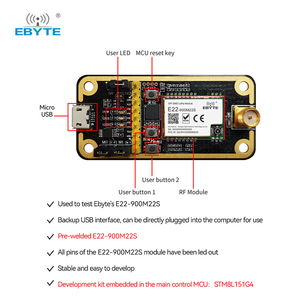 Ebyte E22-900MBL-01 Módulo Inalámbrico de Alta Potencia, Kit de Evaluación de Placa de Desarrollo Lora - Product Image 3