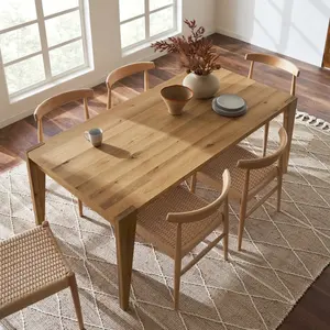 Nuovo arrivo all'ingrosso mobili per la casa Set di alta qualità in legno massello di quercia estendere il tavolo da pranzo per l'evento della cena
