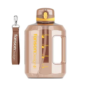 Kettle 2.6L Creative Large-capacity Cup Outdoor Sports Portable Gift Straw Water Bottle Stroh Tasse Wasser flasche